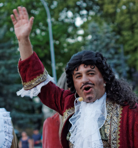 Wjazd Króla Jana Kazimierza - Krosno 2016r., na zdjęciu obok króla z-ca prezydenta miasta Krosna Bronisław Baran w szlacheckim stroju z epoki