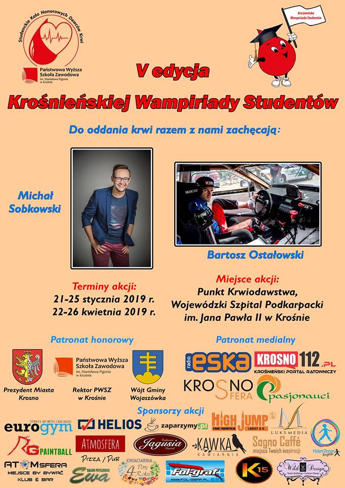 plakat V edycji Krośnieńskiej Wampiriady Studentów