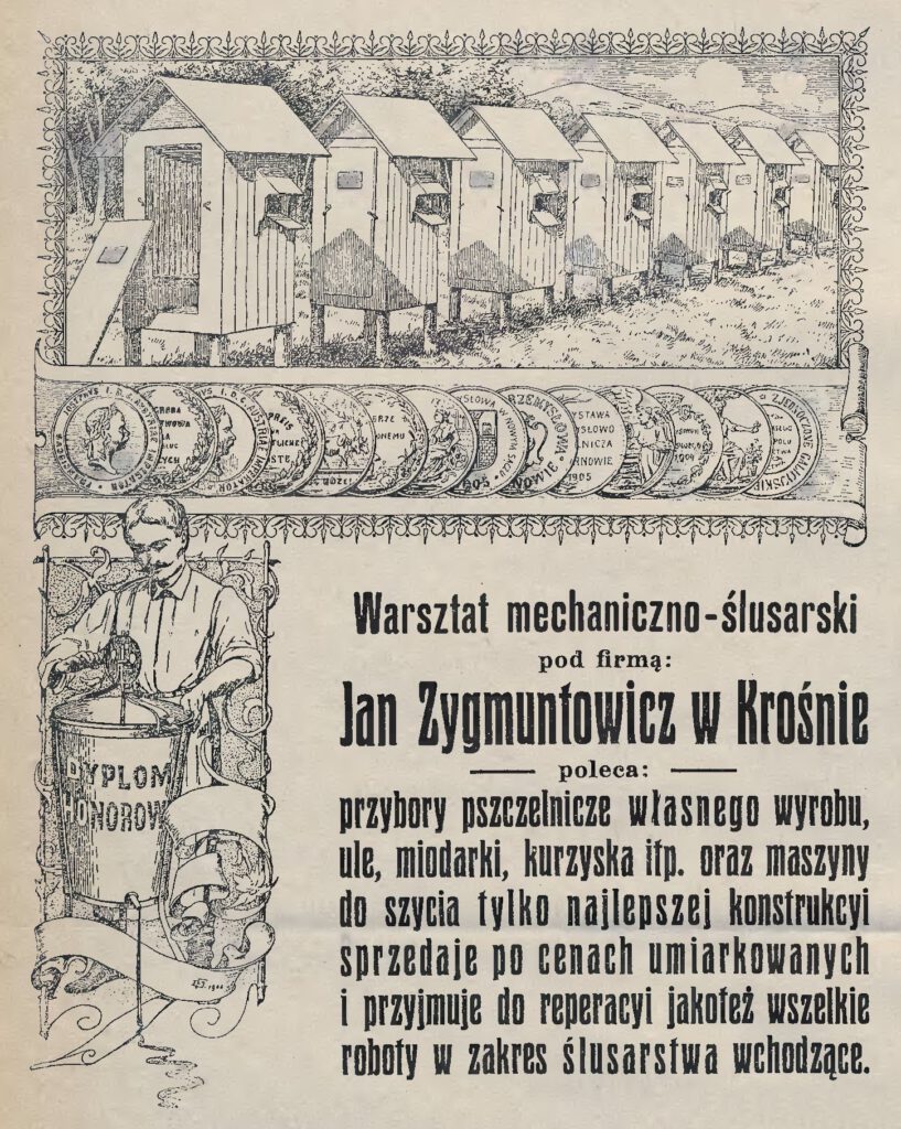 Reklama warsztatu ślusarskiego Jana Zygmuntowicza