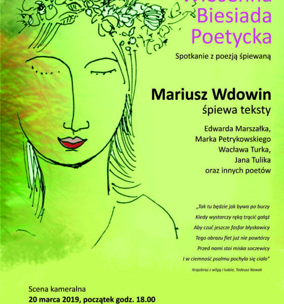 Plakat zapraszający na Wiosenną Biesiadę Poetycką w RCKP