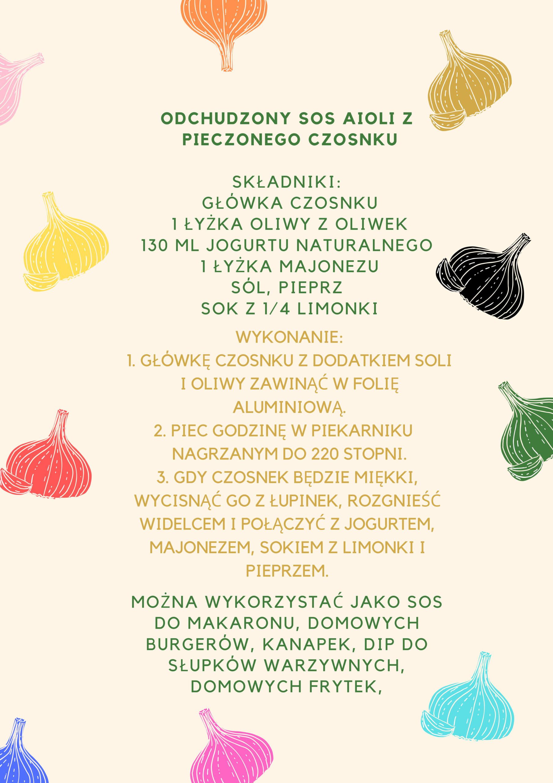Przepis na sos z pieczonego czosnku -Simona Kus