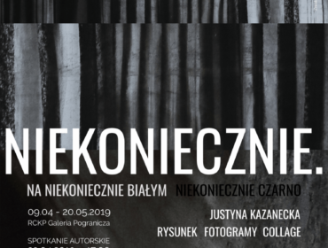 Niekoniecznie - wystawa Justyny Kazaneckiej we współpracy z Fundacją dla Sztuki w Regionalnym Centrum Kultur Pogranicza,