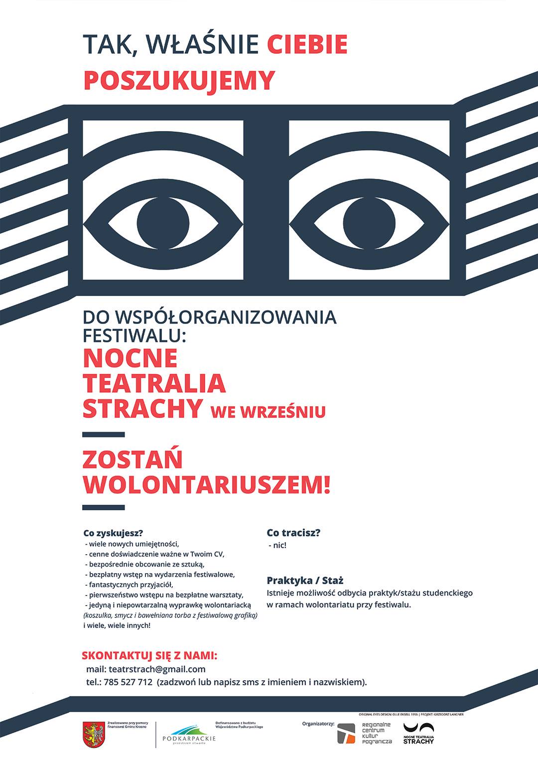 Nocne Teatralia Strachy ogłaszają nabór wolontariuszy na 12 Festiwal Sztuk Alternatywnych Nocne Teatralia Strachy 2019