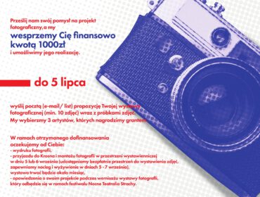 Konkurs fotograficzny Wystaw się w Krośnie!, XII Nocne Teatralia Strachy- festiwal sztuk alternatywnych