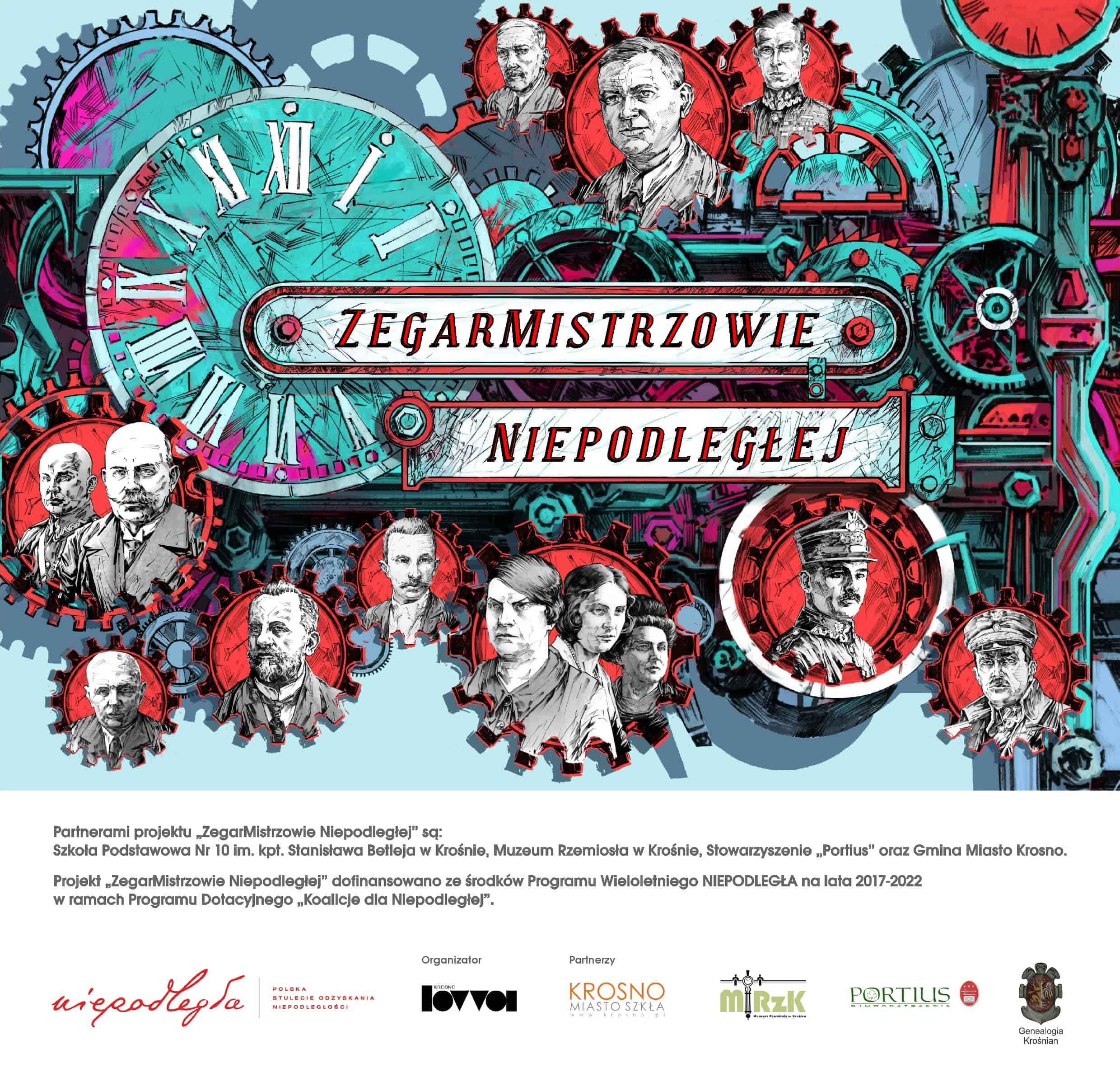 Projekt „ZegarMistrzowie Niepodległej" realizowany prze BWA krosno, Genealogię Krośnian dofinansowano ze środków Programu Wieloletniego NIEPODLEGŁA na lata 2017-2022 w ramach Programu Dotacyjnego „Koalicje dla Niepodległej”.