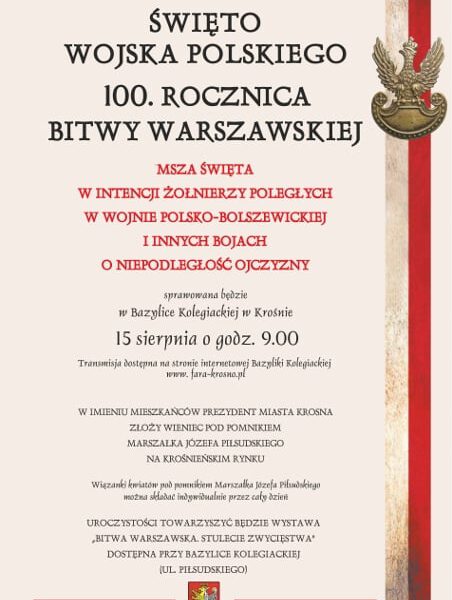 Obchody 100lecia Bitwy Warszawskiej w Krośnie - 1.08.2020