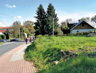 W tym miejscu, przy ul. Czajkowksiego stał młyn walcowy Jędrzeja Krukierka