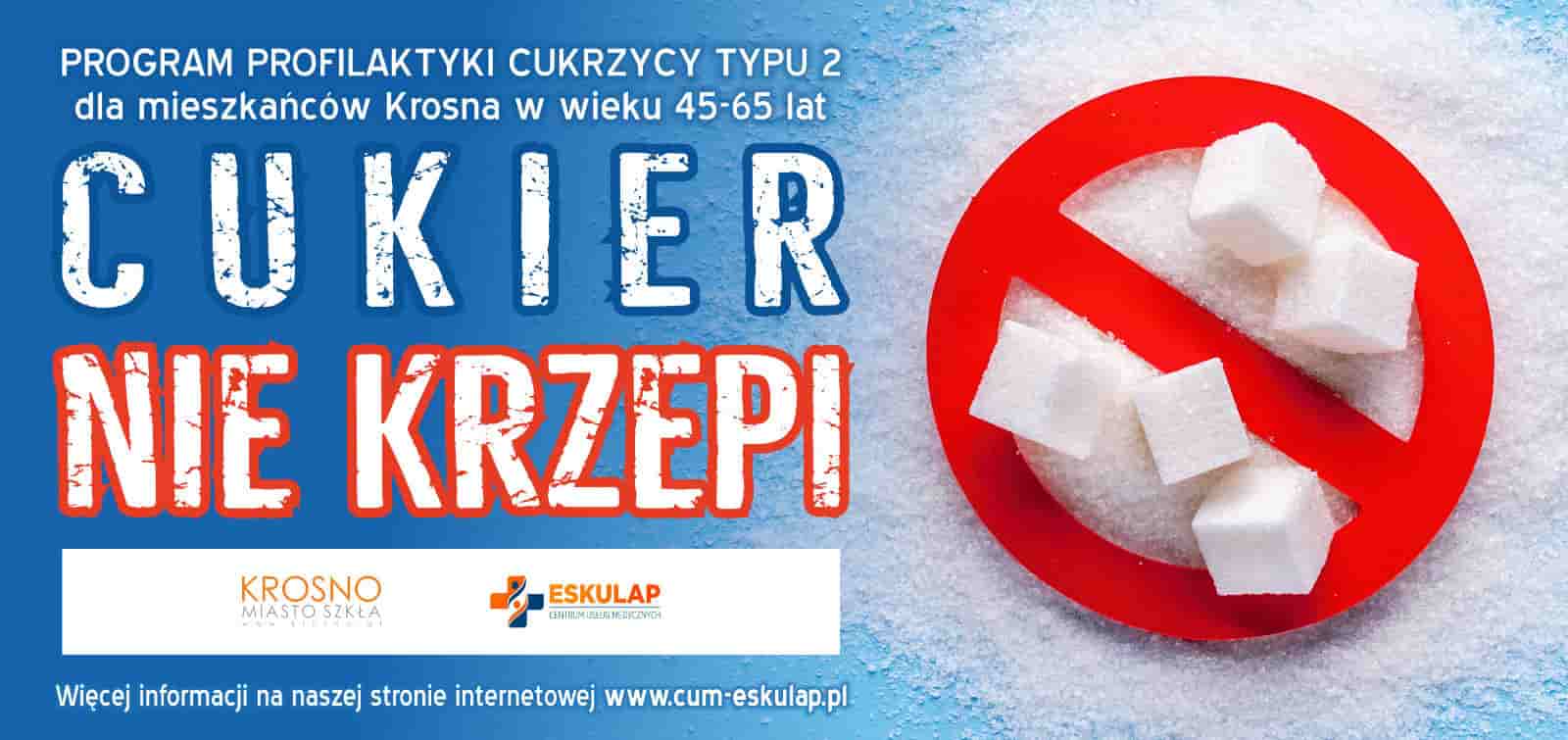 Program "Cukier nie krzepi" realizowany przez Miasto Krosno i CUM Eskulap