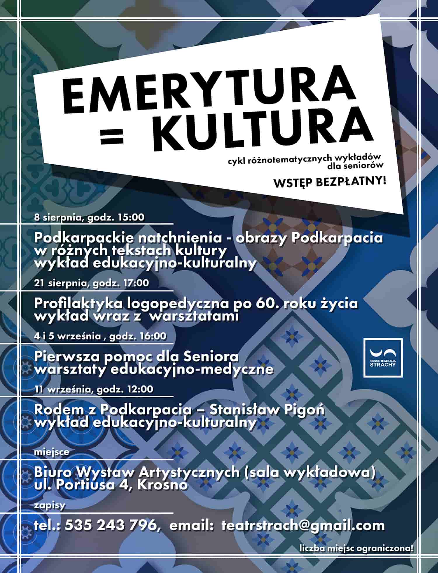 Plakat „Emerytura = Kultura” 2021