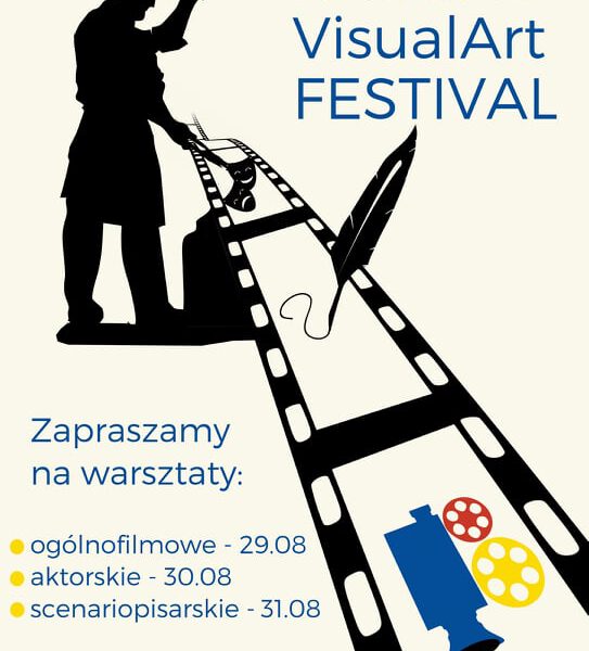 Plakat promujący VisualArt Festival w Krośnie w dniach 29-31.08.2021r.