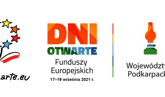 Plakat Dni Otwartych Funduszy Europejskich organizowanych razem z Etnocentrum Ziemi Krośnieńskiej i Muzeum Przemysłu Naftowego i Gazowniczego im. Ignacego Łukasiewicza w Bóbrce!