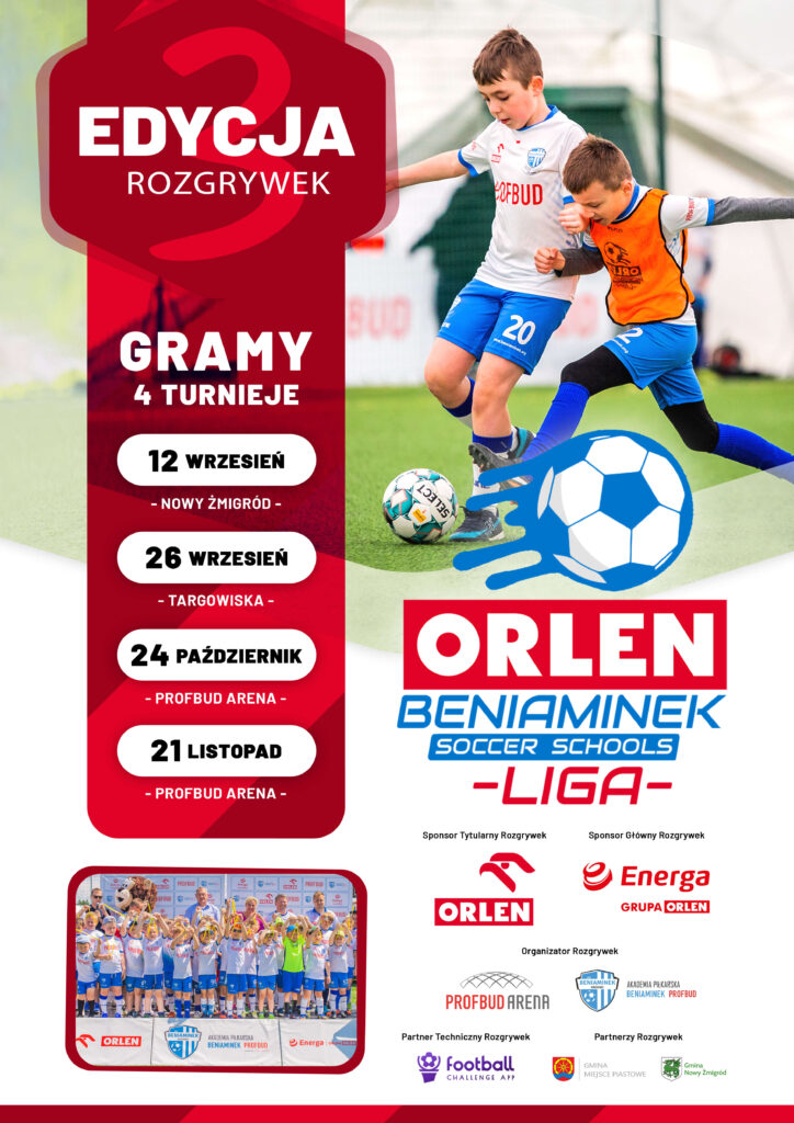 Plakat III edycji „ORLEN Beniaminek Soccer Schools Ligi”
