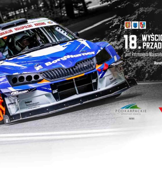 Baner reklamujący Wyścig Górski PRZĄDKI – VALVOLINE