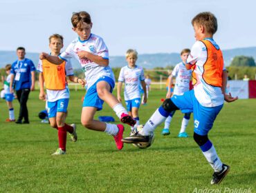 Zawodnicy podczas meczu na Festiwalu „ORLEN Beniaminek Soccer Schools Liga”