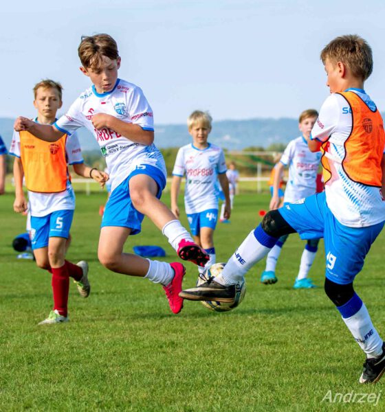 Zawodnicy podczas meczu na Festiwalu „ORLEN Beniaminek Soccer Schools Liga”