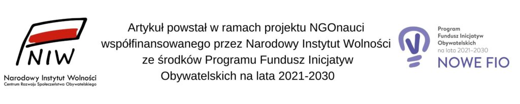 Projekt NGOnauci jest współfinansowany przez Narodowy Instytut Wolności ze środków Programu Fundusz Inicjatyw Obywatelskich na lata 2021-2030