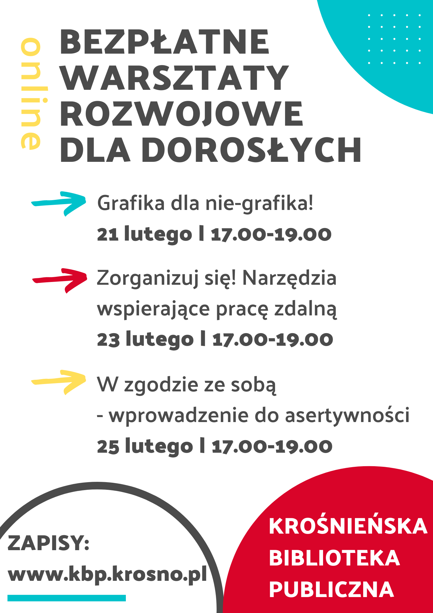 Warsztaty rozwojowe w Krośnieńskiej Bibliotece Publicznej