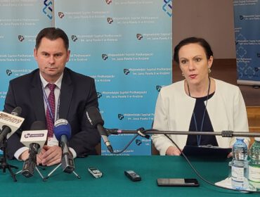 po dyrektora szpitala w Krośnie Leszek Kwaśniewski i Aneta Leśniak