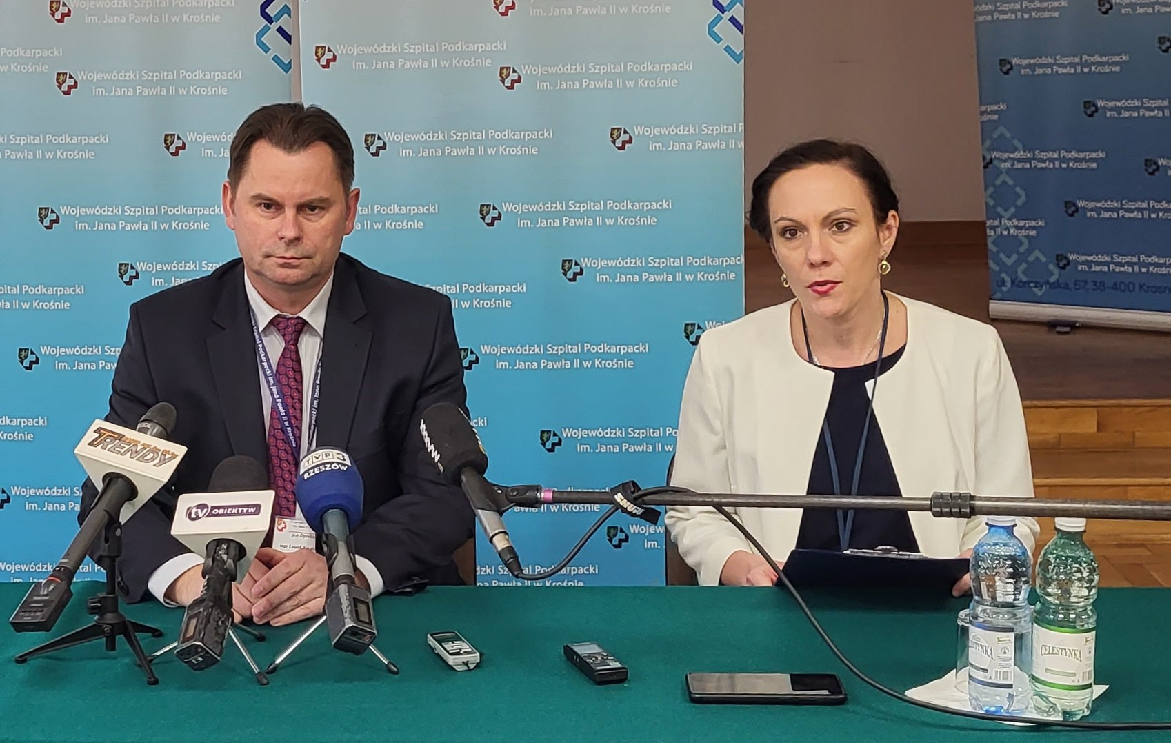 po dyrektora szpitala w Krośnie Leszek Kwaśniewski i Aneta Leśniak