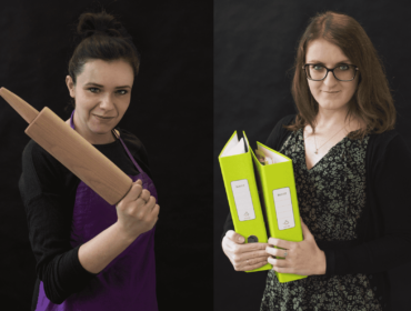 Karolina Wacławik i Laura Starowiejska z fundacji LANKA