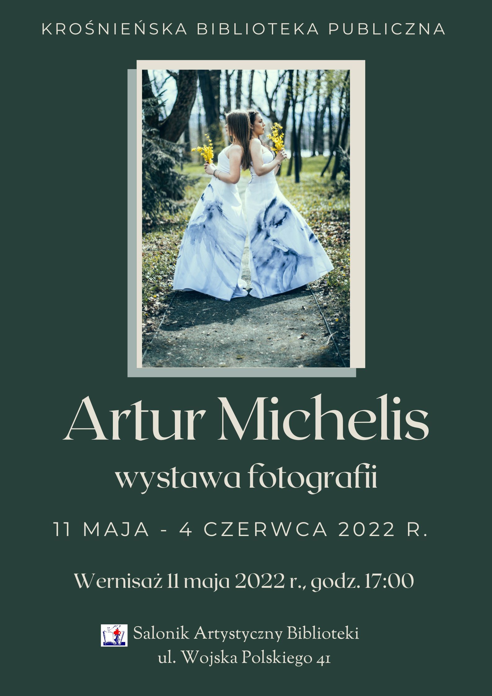 Plakat wystawy fotografii Artura Michelisa zatytułowana „Wielowątkowość w kadrach”