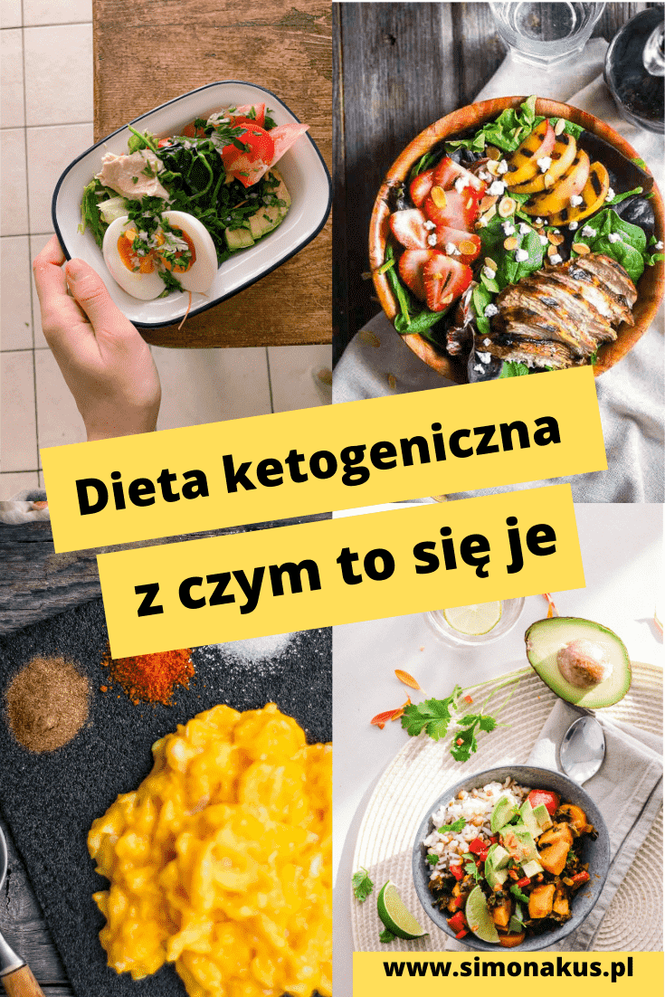 grafika z potrawami diety ketogenicznej