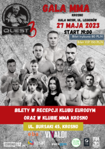 plakat informacyjny gala quest3 mma