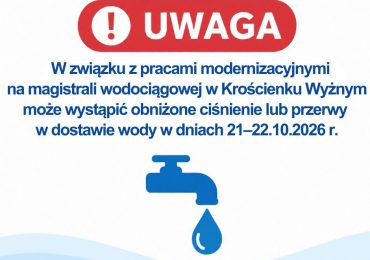 Możliwe przerwy w dostawie wody